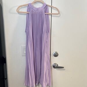H&M Lavender Pleated Midi Dress